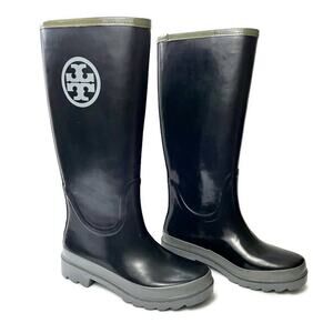 Tory Burch Logo Rain Boots